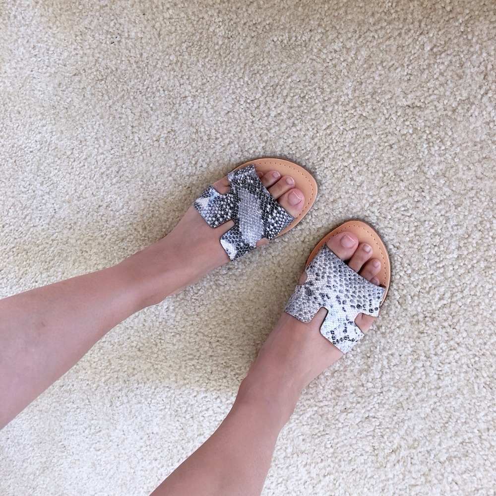 salvia beige python h slip in sandal slipper - Picture 7 of 8